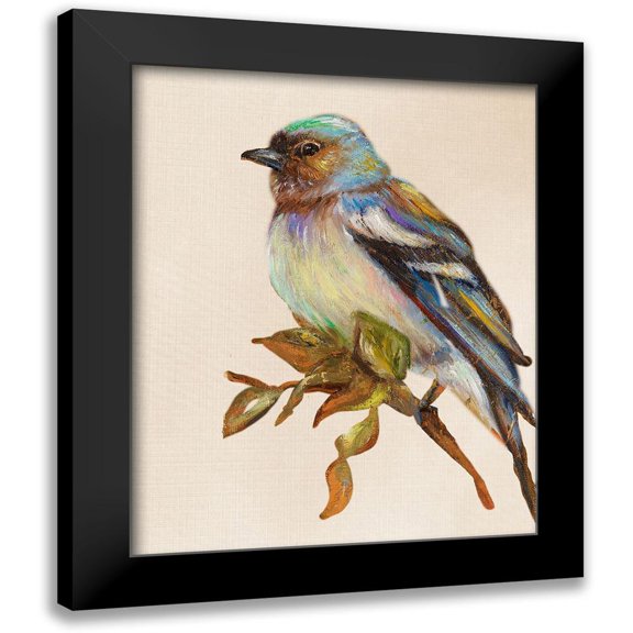 Pinto, Patricia 12x14 Black Modern Framed Museum Art Print Titled - Bird on Perch II