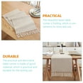 thumbnail image 3 of NIAIZEK Woven Cotton Tassel Table Runner in Beige for Rustic Farmhouse Dining Table Decoration, 3 of 6