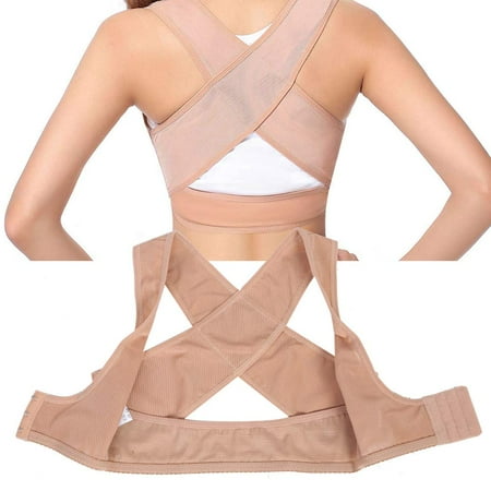 

Shoulder and Back Posture Belt for Woman. Breathable Corrector Posture Bra with Back Support Corrector Posture Back Support Clavicle Hunchback Brace(S-colore della pelle)