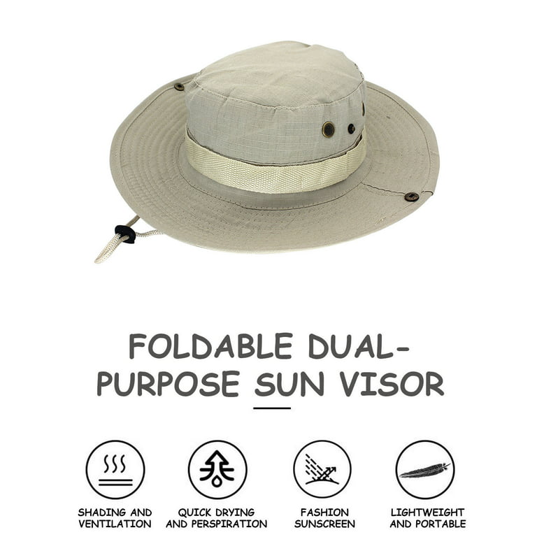 Fishing Hats Windproof UPF50+ UV Protection Bucket Beach Mesh Sun Hat  Outdoor Sun Hat Bucket Hat Unisex Summer Bush Fishing Hiking Camping Safari