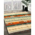 thumbnail image 3 of Ahgly Company Machine Washable Indoor Rectangle Contemporary Sienna Brown Area Rugs, 3' x 5', 3 of 7