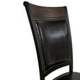 thumbnail image 4 of Linon Franklin Metal Faux Leather Dining Chairs in Rustic Umber Brown (Set of 2), 4 of 13