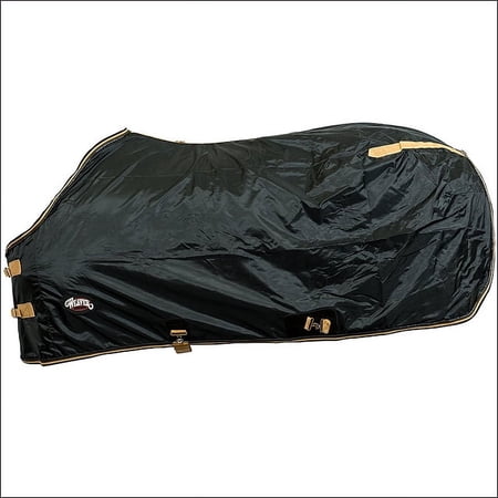 80" WEAVER 420D STABLE LIGHTWEIGHT DURABLE NYLON HORSE SHEET W/ SURCINGLE BLACK