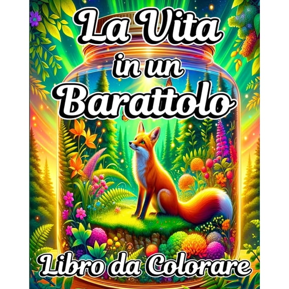 Libro da Colorare La Vita in un Barattolo: Mondi in Miniatura e Illustrazioni di Scene Magiche per Adulti, (Paperback)