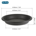 thumbnail image 2 of Uxcell 7.09" Plastic Round Plant Pot Saucers Flower Drip Trays, Brown 10 Count, 2 of 4