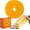 Orange, variant on Premium Donut Stress Ball, Odor-Free Slow Rise Cool Sensory Squishy Nice Squeeze Fidget Cute Toy - Easy to Clean - Durable - Gift-Ready - Children Safety Certificate & ASTM Certified 3+