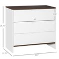 thumbnail image 3 of HOMCOM Commode, commode à 3 tiroirs avec poignées encastrées, meuble à tiroirs avec rangement pour chambre, salon, blanc, 3 of 10