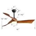 thumbnail image 4 of CoSoTower 52 Inch Ceiling Fan Light With 6 Speed Remote Energy-Saving Dc Motor, 4 of 7
