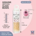 thumbnail image 3 of Miyuki Delica Seed Beads – Size 11/0 (1.6 mm), DB1252, Transparent Crystal Ivory Luster, 7.2 g, Approx. 1440 Beads, 3 of 7