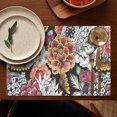 thumbnail image 5 of Pioneer Flower Floral Print Pattern Summer Placemats Table Placemats Set Of 4-Linen Kitchen Washable Placemats Table Mats 12x18 Inch Non-Slip Heat Resistant, 5 of 5