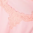 thumbnail image 6 of XFLWAM Women's Casual Cold Shoulder Tops V-Neck Lace Hollowed Out Long Sleeve Shirts Loose Comfy Tees Pink XXL, 6 of 6