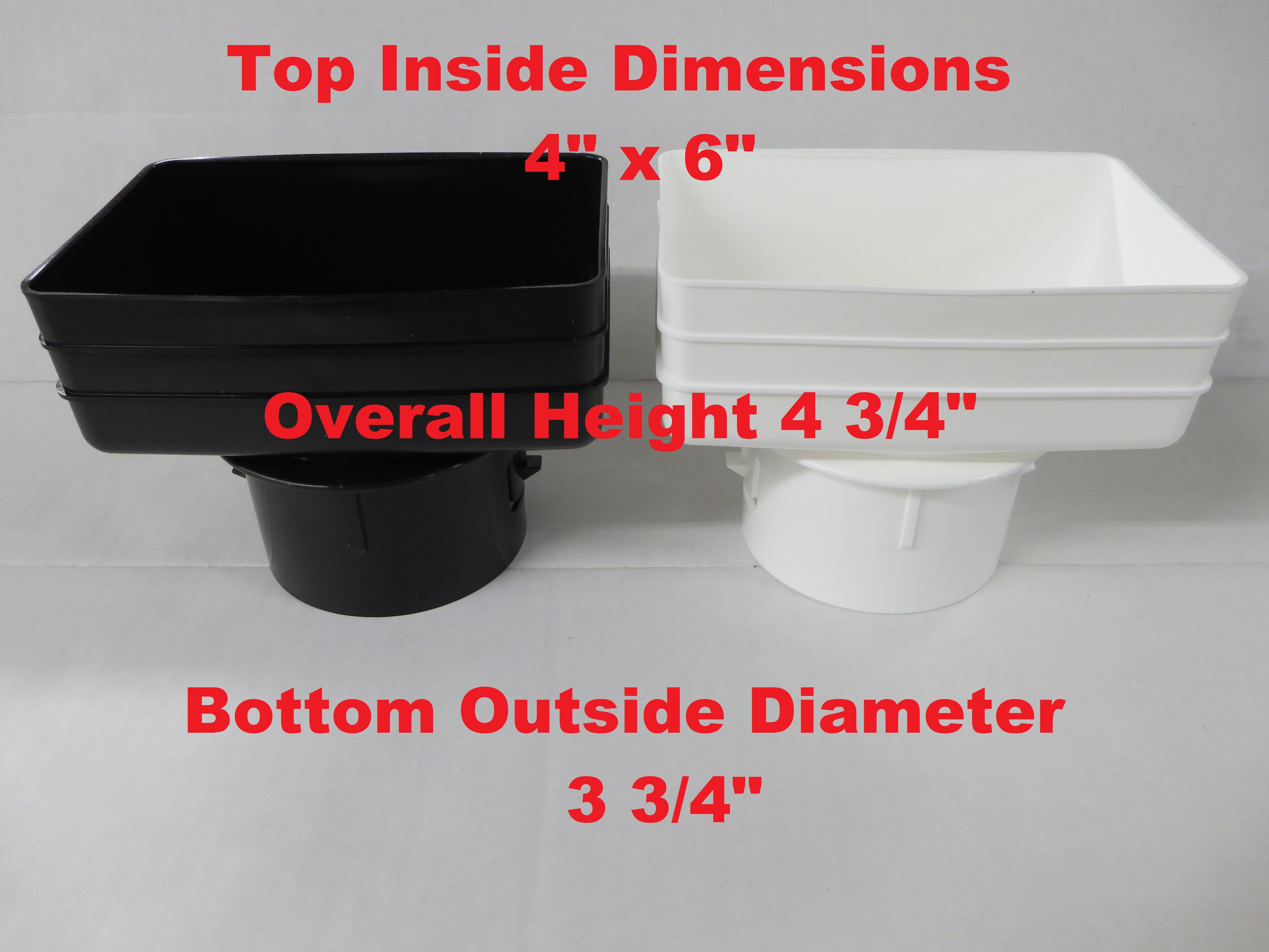Plastic Universal Downspout To Drain Tile Adapter 4x6x4 Black Plastic Universal Downspout To Drain Tile Adapter 4x6x4 Black Com