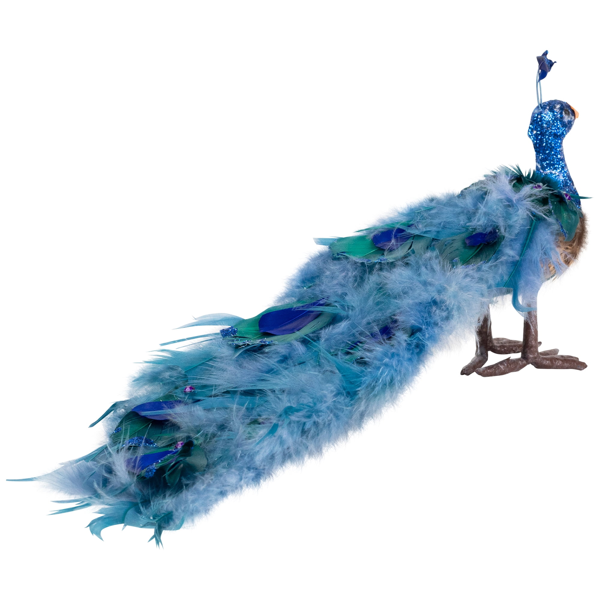 Northlight 13" Peacock Bird with Closed Tail Feathers Christmas Ornament - Green