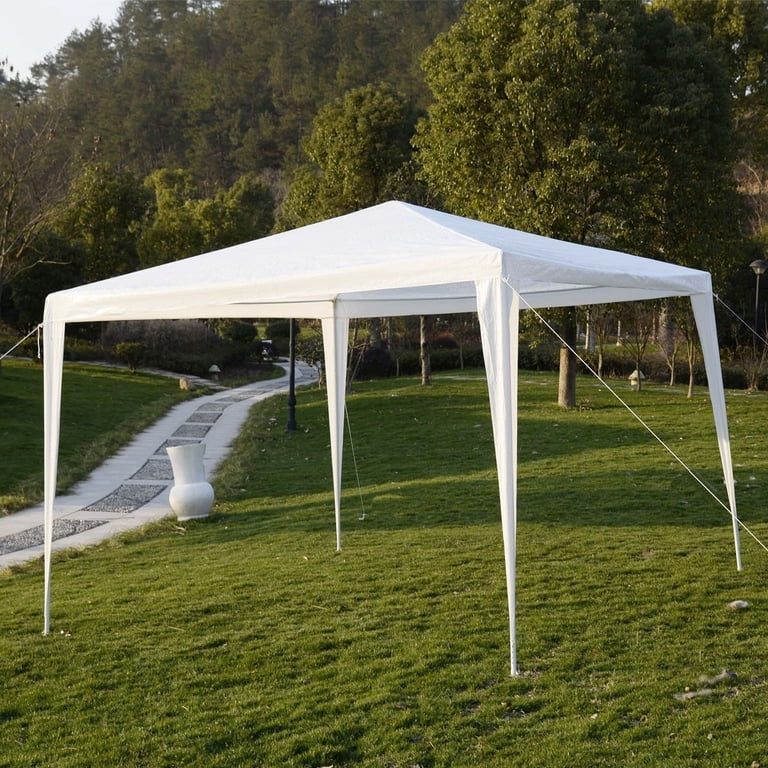 white klower tent sale WELLFOR 10-Ft X 30 Ft Outdoor Party Wedding Tents Polyester 15-Person CHY-395PTWH at functional retreat Costway 10'x10' Outdoor Heavy duty