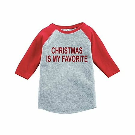 

7 ate 9 Apparel Kids Christmas is My Favorite Red Baseball Tee
