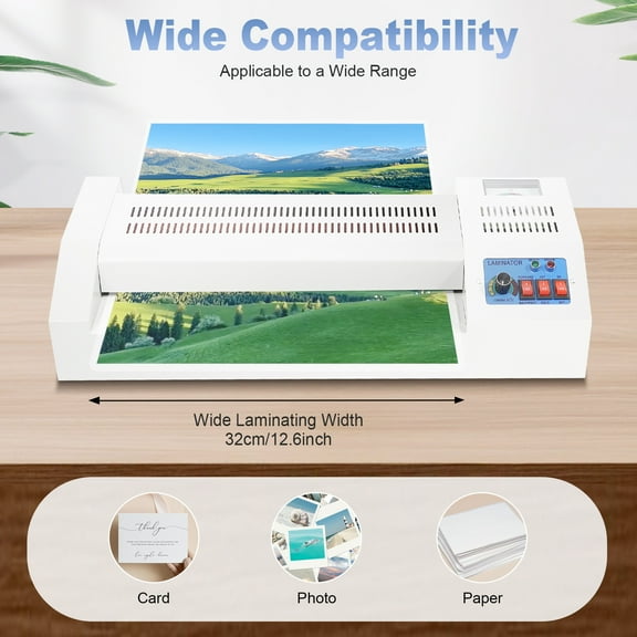 600W Thermal Laminating Machine 13" 4-Roller Multifunctional Laminator Machine for A3, A4 Paper