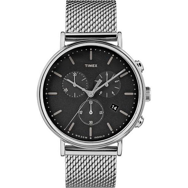 Timex Men's Fairfield Chronograph Mesh Stainless Steel Band Watch TW2R61900  