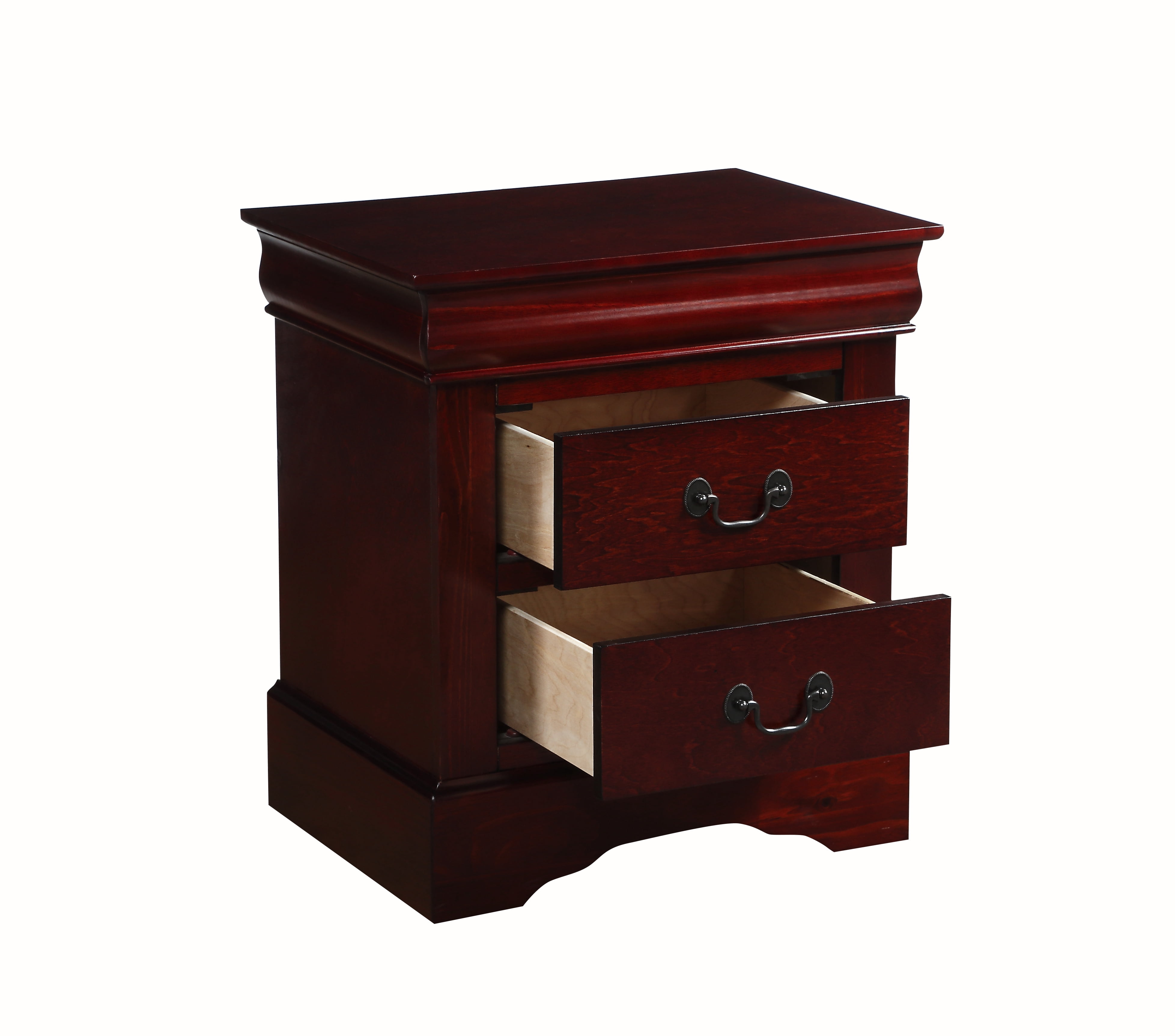 Acme Furniture Louis Phillipe Iii 2 Drawer Nightstand Cherry Walmart Com Walmart Com