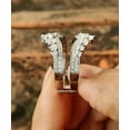 thumbnail image 3 of TAAPSEE JEWELS Round Cut Cubic Zirconia Enhancer Wrap Wedding Ring 14K White Gold Plated, 3 of 4