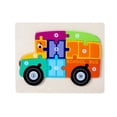 thumbnail image 1 of Tablero de rompecabezas de madera Montessori, juguete preescolar, regalo de cumpleaños, capacidad de pensamiento Auto, 1 of 9