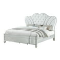 thumbnail image 4 of Landmark Traditional Button-Tufted King 4PC Bedroom Set Made With Wood in Silver, 4 of 16