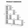 thumbnail image 5 of L Shaped Freestanding Ladder Corner Bookshelf with 6 Cubes, 5 of 11