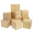 thumbnail image 6 of EXHUMKY 10Pcs Small Wood Blocks For Crafts Khaki 6x6x6in Diy Wood Cube Makers, 6 of 8