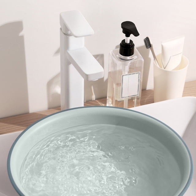 Xihbxyly Lavabo Engrosado, Multifuncional, Abs de Alta Temperatura, Redondo con Fondo Plano, Ideal para Lavar La Ropa y Los Pies, Ideal para Dormitorio o Casa, 3 Tamaños Disponibles.
