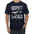 thumbnail image 2 of Wild Bobby Respect The Locals Save Our Oceans Whale Animal Lover Men Graphic Tee, Navy, 3X-Large, 2 of 6