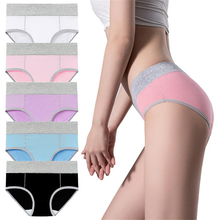 Spdoo Underwear for Women Cotton High Waist Panties Full Coverage Briefs  Soft Stretch Ladies Hipster Panties Multi-Pack