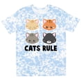 thumbnail image 3 of Inktastic Cats Rule with Cat Heads T-Shirt, 3 of 5