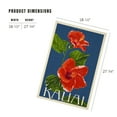 thumbnail image 3 of Lantern Press 1000 Piece Jigsaw Puzzle, Kauai, Hawaii, Red Hibiscus, Letterpress, 3 of 5