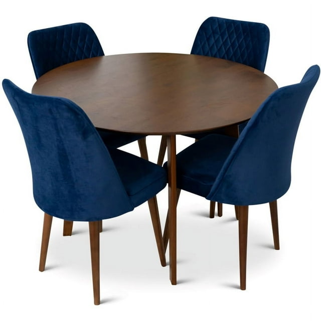 Ayla Mid Century Modern Dining Room Table Set for 4