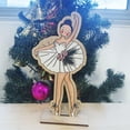 thumbnail image 3 of Figuras de madera navideñas, esculturas artesanales, regalos de oficina para Año Nuevo. Princesa, 3 of 9