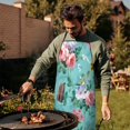 thumbnail image 4 of Pioneer Flower Floral Print Pattern Apron-Garden Aprons for Women with Pockets-Cotton Linen Waterproof Kitchen Cooking Gardening Aprons Adjustable for Kitchen,Cooking,BBQ and Salon 33x27 Inch, 4 of 7