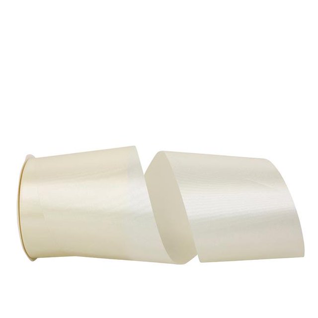 Reliant Ribbon 4700-810-10K 4 in. 50 Yards Single Face Satin Allure Ribbon, Ivory