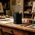 thumbnail image 4 of Black Pen Holder Cup for Desk, Pencil Cup Holder, Black iron Pen Cup for Desk Office Pen Organizer, 4 of 6