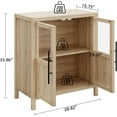 thumbnail image 3 of Sideboard Buffet Cabinet with 4 Glass Doors 55" Large Buffet Cabinet , Modern Storage Cabinet Table, 3 of 8
