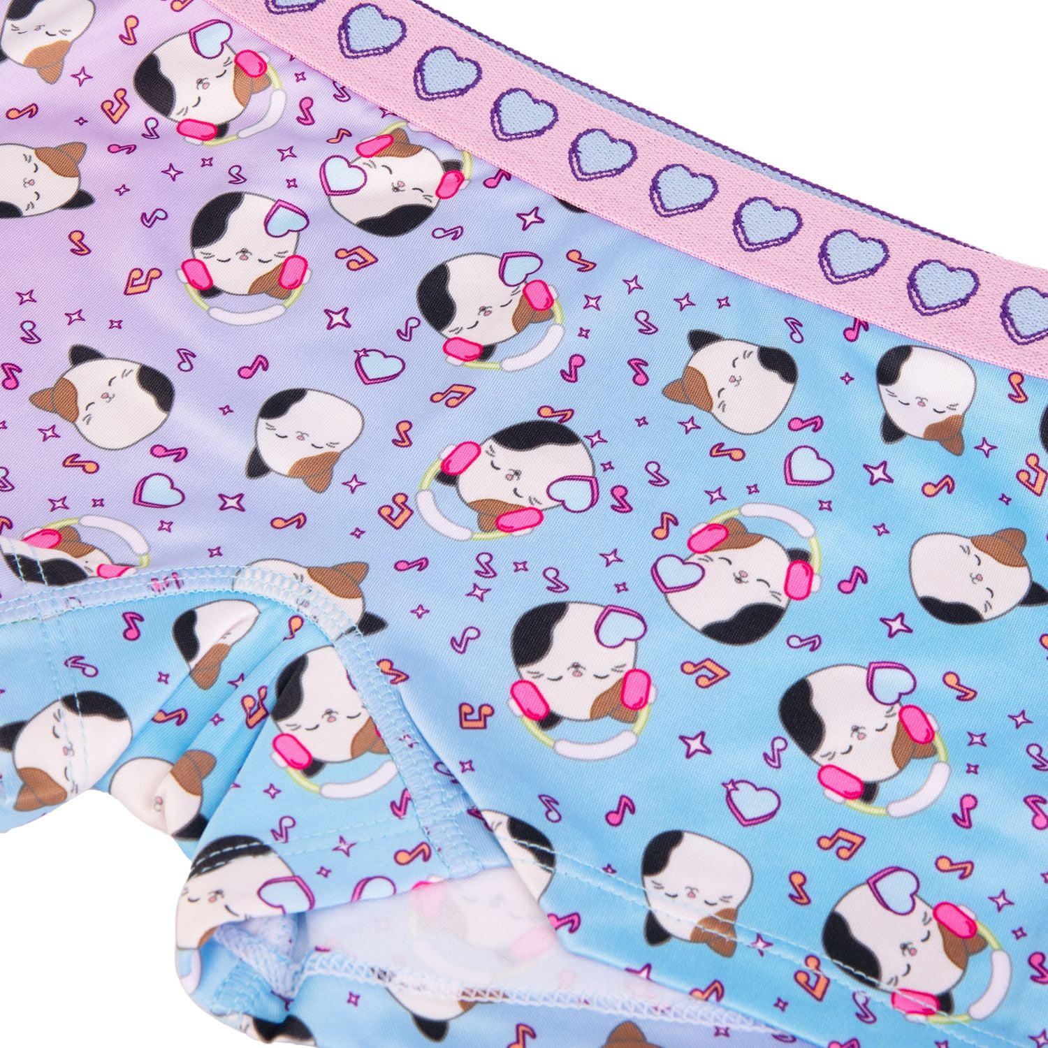 Squishmallow Girls Boyshort Character Underwear, 4-Pack, Size 4-10