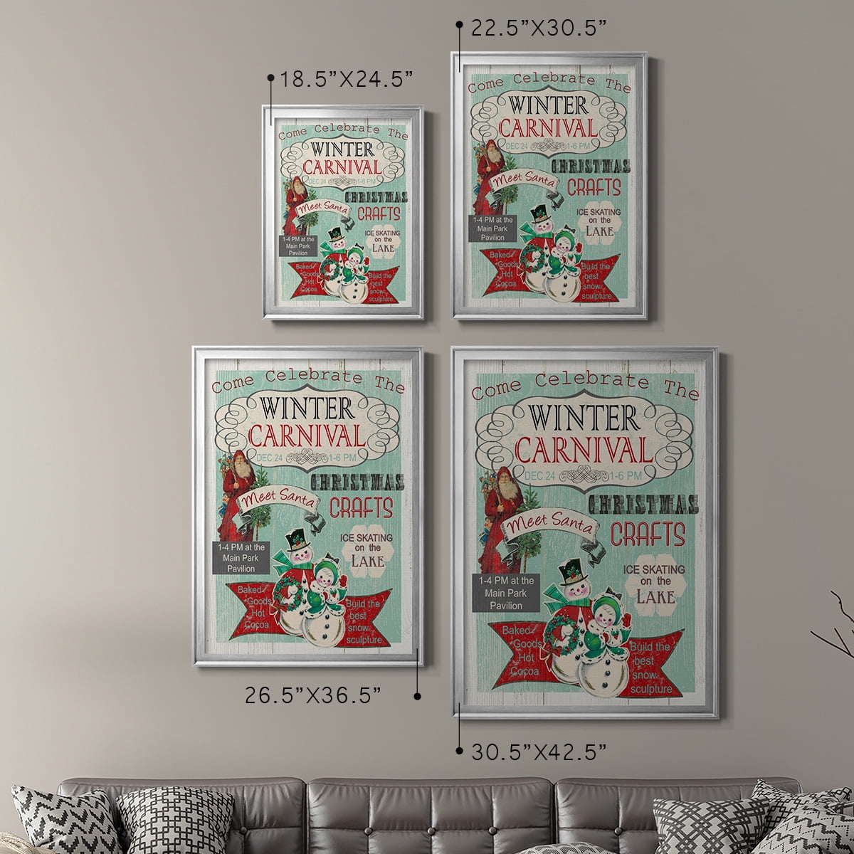 Bright Christmas Carnival Premium Framed Print - Ready to Hang