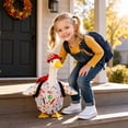 thumbnail image 3 of Porch Goose Outfit, Back to School Costume Set with Red Hat and Colorful Print Shirt, Complete Goose Clothes for Outdoor Decor and Home Display, 3 of 8