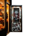 thumbnail image 3 of Leeye Halloween Cloth Door Curtain Non Woven Banner with Hooks Strips Ribbon for Wall Window Porch Decoration Party Indoor Outdoor1ml with Black Ribbon and Glue 180cm, 3 of 8
