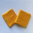 thumbnail image 3 of Couver Men's Arm/Bicep Bands (Cotton Terry Cloth) for Sweat Armband, Gold Yellow (1 Pair), 3 of 7