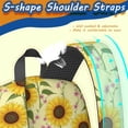 thumbnail image 5 of Sunflower and Flower Yellow Pattern 17" Waterproof Oxford School Backpacks for Teens, S-Shape Padded Straps, for School, Travel, Hiking, Camping, 5 of 5