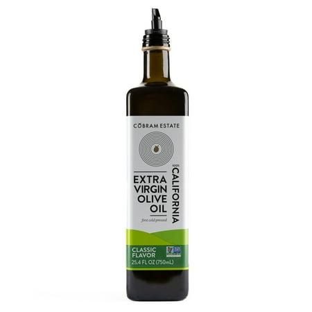 Cobram Estate Classic Flavor 100% California Extra Virgin Olive Oil, 25.4 fl oz Bottle – First Cold Pressed, Easy-Pour Cooking Oil