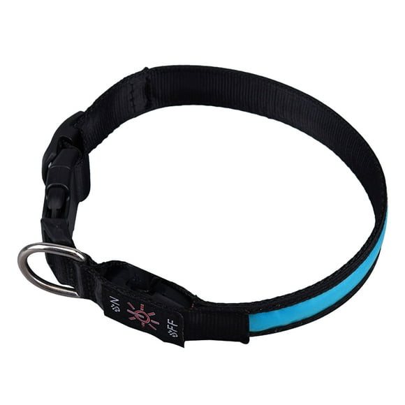 Reflective Dog Collar Rechargeable Dog Collar Adjustable Nylon Pet Collars with 3 Light Modes for Dogs