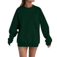 thumbnail image 3 of NMMUED Fall Outfits for Women, Workout Tops for Women, Womens Fall Tops, Sweatshirt for Women, Oversized Crewneck Sweatshirt Women, Green XL, 3 of 4