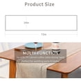 thumbnail image 2 of GFDYREE Decorative Linen Table Runner Farmhouse Style Tabletop Collection 14 x 72 Inches Table Runners for Everyday Dining Wedding Party Holiday Home Decor (14" x 72", Light Coffee/Straight), 2 of 7