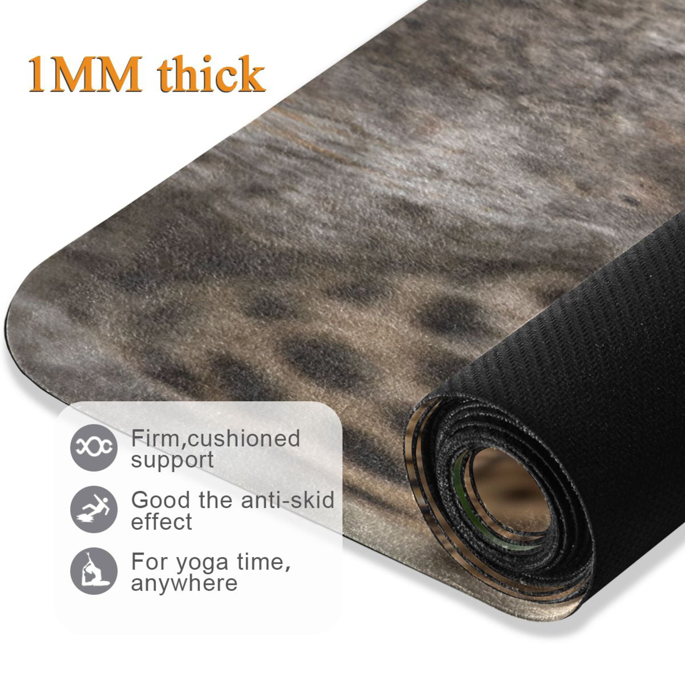 BZSMCE Yoga Mat Women Fitness Mat Leopard Calm Pattern