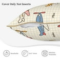 thumbnail image 5 of Kll Striped Vintage Planes Decorative Throw Pillow Covers Velvet Soft For Couch Sofa Bedroom Living Room Outdoor -16"X16", 5 of 8